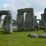 Stonehenge stone circle, ancient monument aligned with the sun for timekeeping